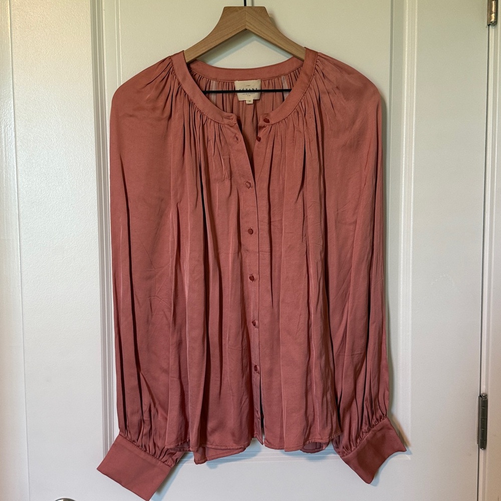 Sezane Lealys Shirt Rosewood - Size 14